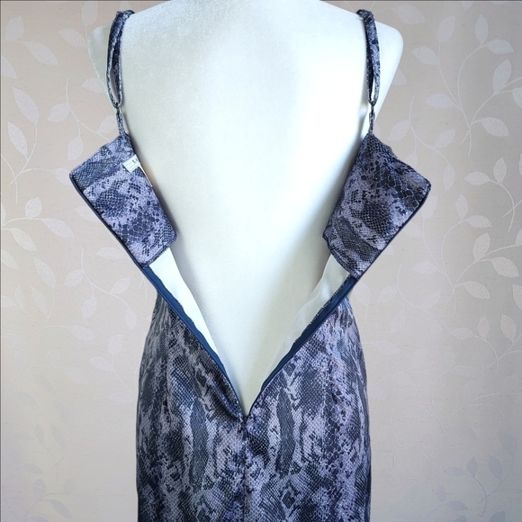 90s Baddie Snake Print Dress - Y2k Bratz Mcbling Club Style Vintage La Belle - Picture 14 of 16